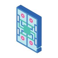 universal platform for robotics isometric icon vector illustration