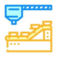 food packaging line color icon vector illustration