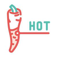 hot spice pepper color icon vector illustration