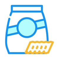 Ilustración de vector de icono de color de pasta ricciutelle