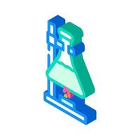 experiments in laboratory tool isometric icon vector illustration