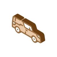 funeral hearse isometric icon vector illustration