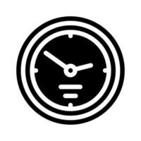 reloj de pared glifo icono vector ilustración