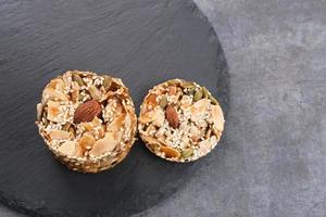 Florentine Cookies with mixed nut and dried fruits and seeds. Gluten free. photo