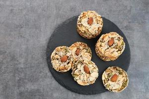 Florentine Cookies with mixed nut and dried fruits and seeds. Gluten free. photo