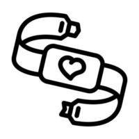 cardio tape with heart line icon vector illustration