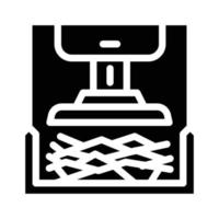 pressing solid waste glyph icon vector illustration