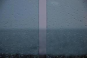 Rain drops on the window photo