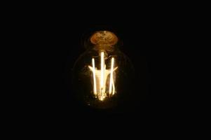 Light bulb with black background photo