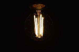Light bulb with black background photo