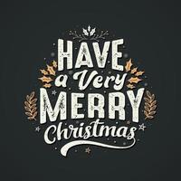 Have a very Merry Christmas, beautiful Christmas greeting card design. vector