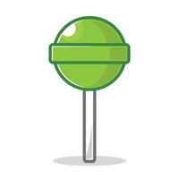 Lollipop  flat vector design icon illustration in cartoon style editable for any food content element asset editable