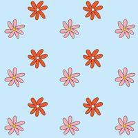 Pattern groovy trippy daisy. 70s, 80s 90s vibes vector