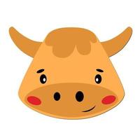 signo del zodiaco chino buey. toro animales vector