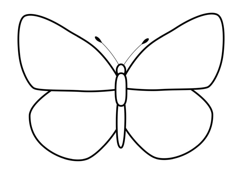 Butterfly Outline Vector Art, Icons, and Graphics for Free Download