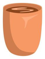 Cup of coffee with foam isolated. Coffee cup vector illustration