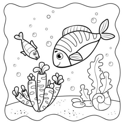 Fish Coloring Page Vector Art, Icons, and Graphics for Free Download