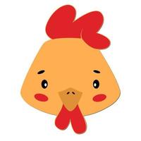 Rooster Chinese zodiac sign. Chicken animal vector