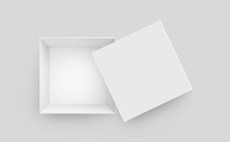 blank packaging white cardboard box isolated on white background ready for packaging design photo