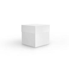 caja de paquete en blanco. aislado sobre fondo blanco foto