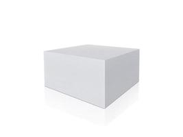 blank packaging white cardboard box isolated on white background ready for packaging design photo