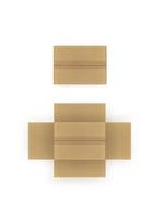 blank packaging boxes - open mockup, isolated on white background photo