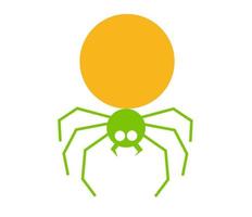 diseño vectorial, ilustración, icono o símbolo de forma de araña vector