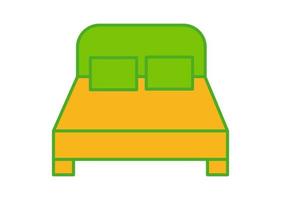 diseño de icono o símbolo de cama para dormir vector