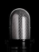 microphone metal on a black background photo