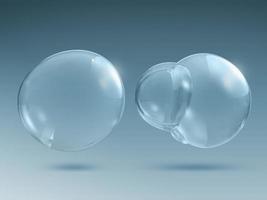 burbujas transparentes de jabón o agua foto