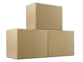 carton box isolated on white background photo