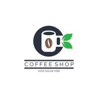 coffee shop logo template design for brand or company and other vector