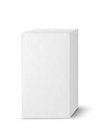 blank packaging white cardboard box isolated on white background ready for packaging design photo