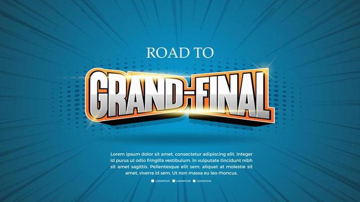 Grand final, typography graphic design. Vector eps10