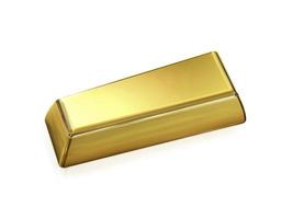 Gold bars is on white background 3D rendering photo