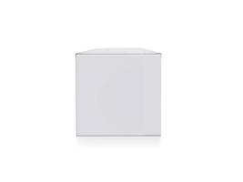 blank packaging white cardboard box isolated on white background ready for packaging design photo