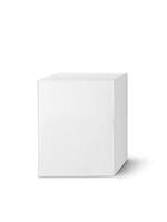 blank packaging white cardboard box isolated on white background ready for packaging design photo