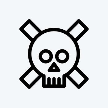 Icon Dangerous. suitable for Security symbol. line style. simple design editable. design template vector. simple illustration vector
