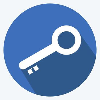 Icon Access Key. suitable for Security symbol. long shadow style. simple design editable. design template vector. simple illustration vector