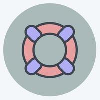 Icon Lifesaver. suitable for Security symbol. color mate style. simple design editable. design template vector. simple illustration vector