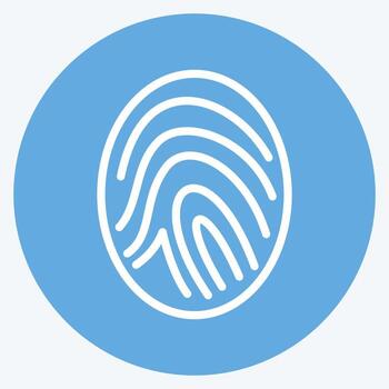 Icon Fingerprint. suitable for Security symbol. blue eyes style. simple design editable. design template vector. simple illustration vector
