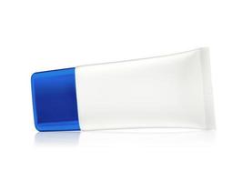 White glossy plastic tube for medicine or cosmetics - cream photo