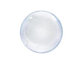 Transparent soap or water bubbles on a white background photo