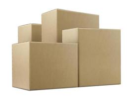 carton box isolated on white background photo