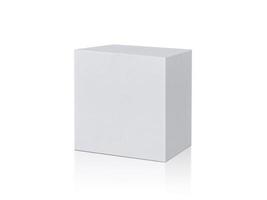 blank packaging white cardboard box isolated on white background ready for packaging design photo