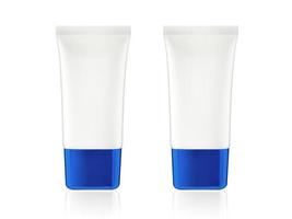 White glossy plastic tube for medicine or cosmetics - cream photo