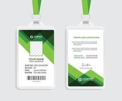 identidad moderna empleado abstracto profesional, diseño de tarjeta de identificación de oficina corporativa, plantilla de diseño de tarjeta de identificación simple y limpia