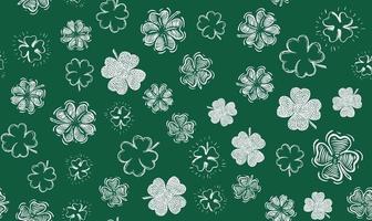 Patrick day, Clover, hand drawn illustration. vector