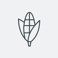 Corn line icon. Agriculture organic product. Vegetarian food. Vector