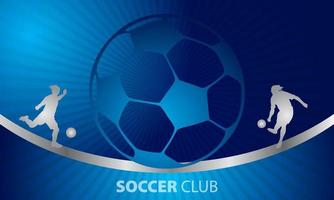 Soccer ball on abstract gradient background vector illustration